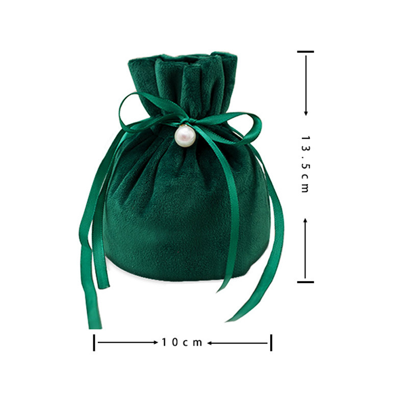 Drawstring Favor Bag — Dark Green