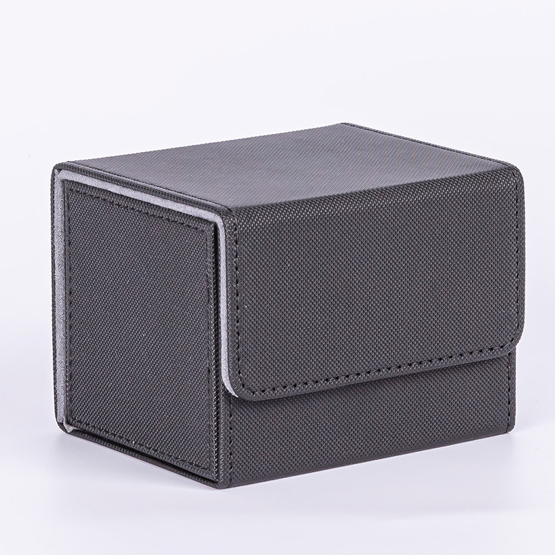 Magnetic-Closure Card Storage Box — Black