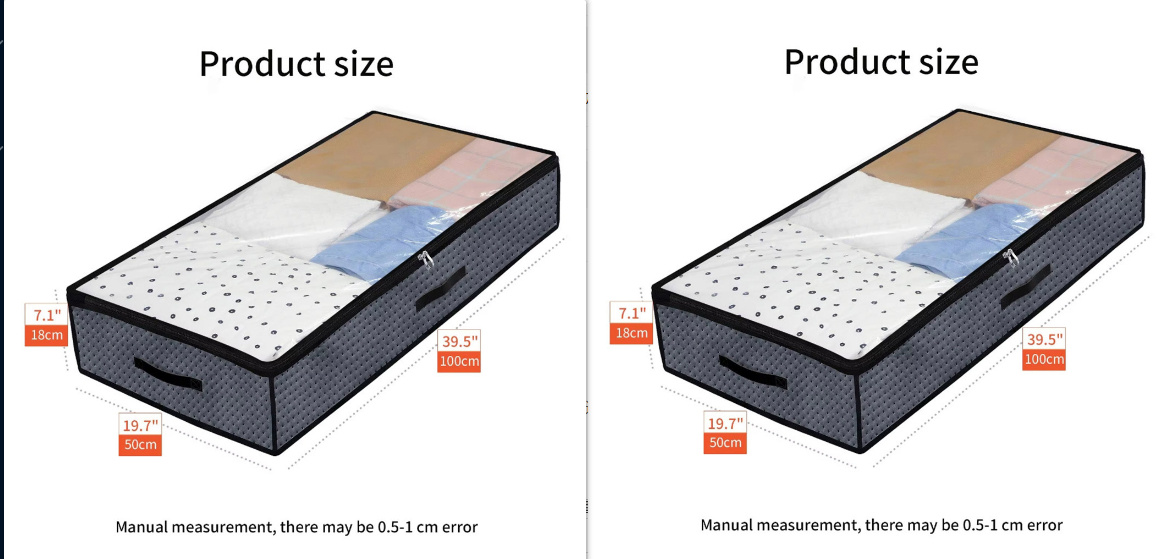Windowed Underbed Storage Bag — Dark Gray - Image 6