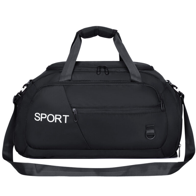 Gym & Weekend Bag with Shoe Compartment — Black
