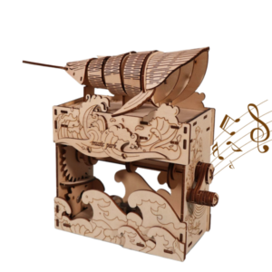 Narwhal Wooden Music-Box Model Kit