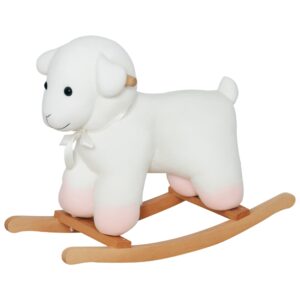 Little Lamb Plush Rocker — White