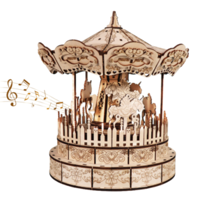 Carousel Wooden Music-Box Model Kit