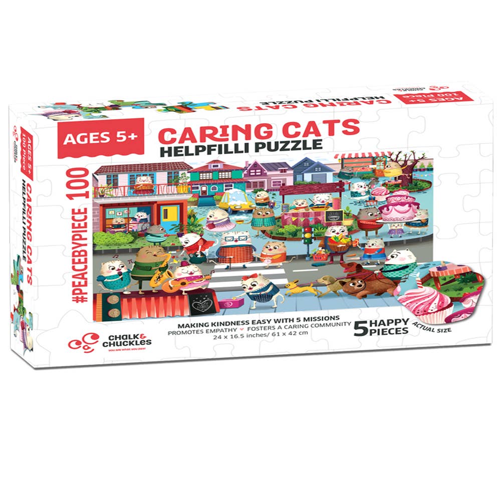 Caring Cats 100-Piece Jigsaw Puzzle